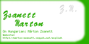 zsanett marton business card
