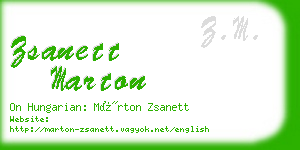 zsanett marton business card